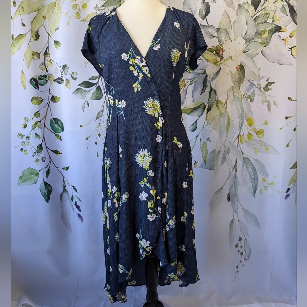 Free People High Low Cottagecore Button Down Summer Dress